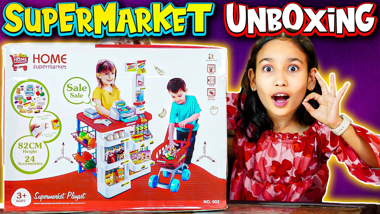 You are currently viewing Supermarket Playset Unboxing 🛒 | Working Scanner, Register & Shopping Cart Fun! ✨