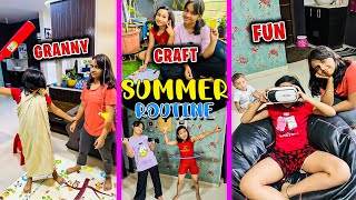 Summer Vacation Daily Routine | Granny Game | Crafts | Fun Challenge | Movie | Vlog