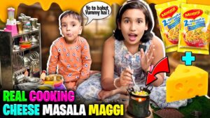 Read more about the article Cheese Masala Maggi in Miniature Kitchen 🧀🍜 | Real Cooking | LearnWithPari