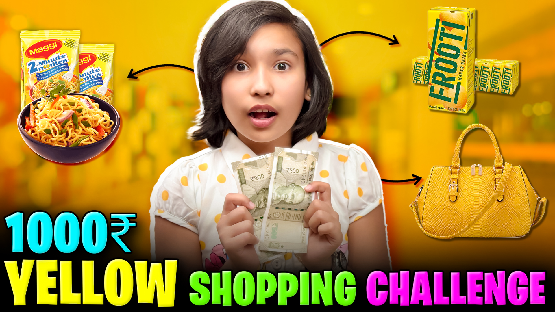 Read more about the article Shopping Only Yellow Items Challenge 💛 | Rs 1000 Budget