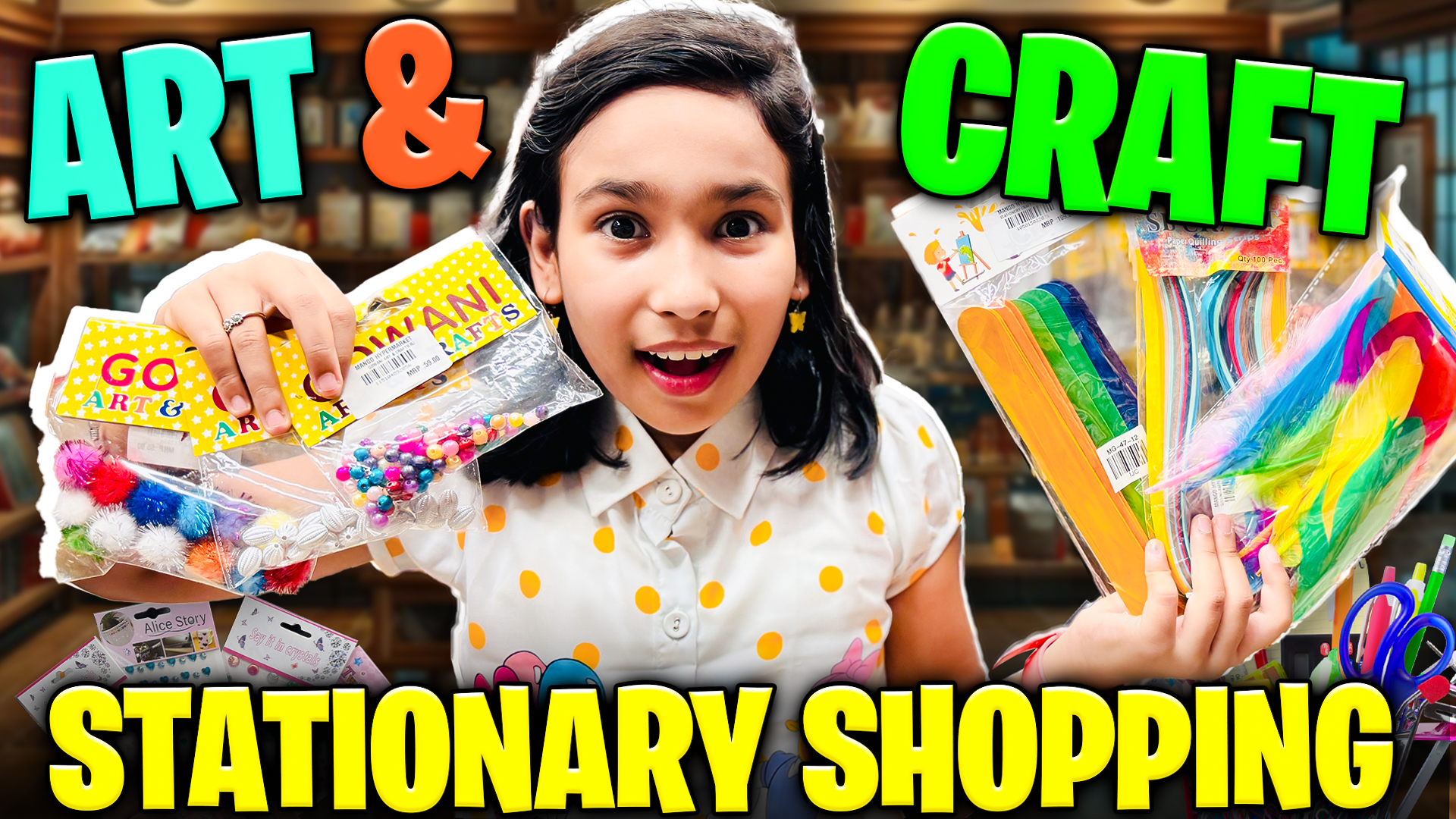 Read more about the article Art and Craft Stationery Shopping Challenge 🛍️ | Rs. 1000 Budget Ideas!