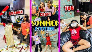 You are currently viewing Summer Vacation Daily Routine 🌞 | Granny Game | Crafts | Fun Challenge | Movie | Vlog 🎉